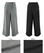 Front layered wide pants