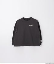 童裝內裡磨毛刺繡Logo長袖T恤