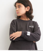 童裝內裡磨毛刺繡Logo長袖T恤