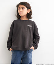 童裝內裡磨毛刺繡Logo長袖T恤