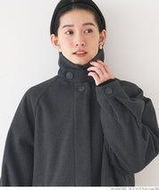 Faux wool long coat
