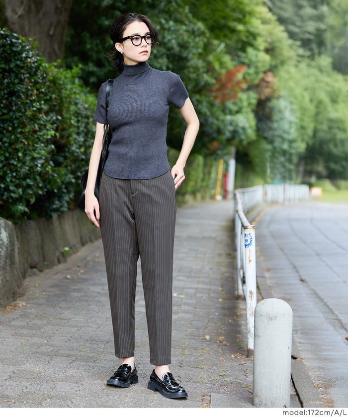 3D美腿高腰椎型西裝褲