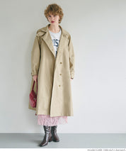 Cocoon sleeve long trench coat
