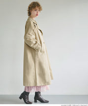 Cocoon sleeve long trench coat