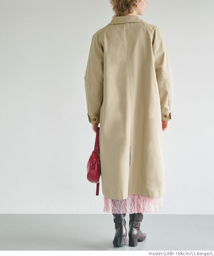 Cocoon sleeve long trench coat