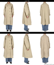 Cocoon sleeve long trench coat