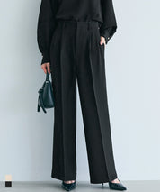 質感高腰中線闊腿西裝褲