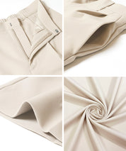 質感高腰中線闊腿西裝褲