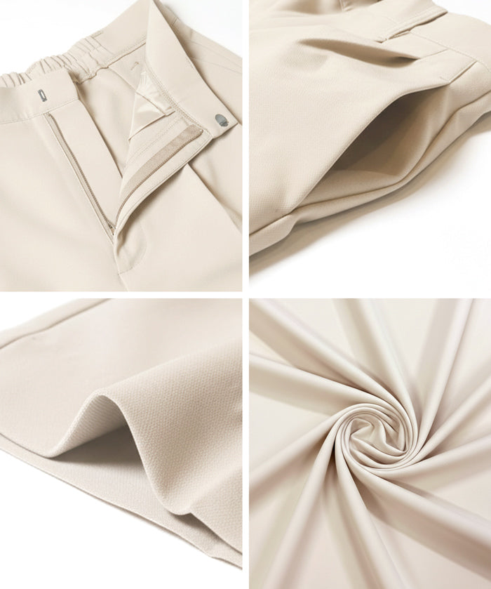 質感高腰中線闊腿西裝褲