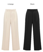 質感高腰中線闊腿西裝褲