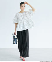 質感高腰中線闊腿西裝褲