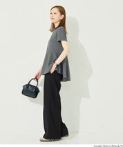 質感高腰中線闊腿西裝褲