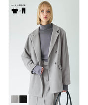 Brushed oversized jacket