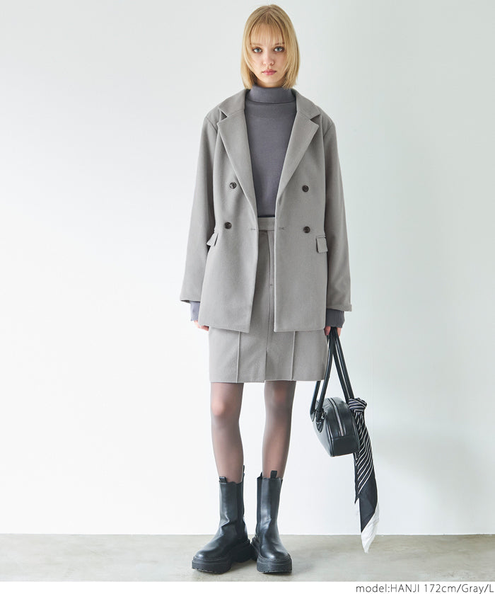 Brushed oversized jacket