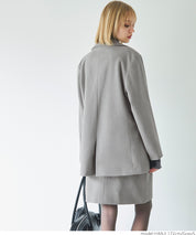 Brushed oversized jacket