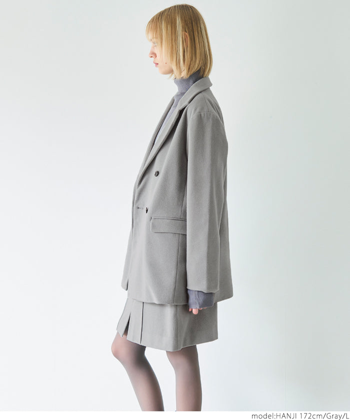 Brushed oversized jacket