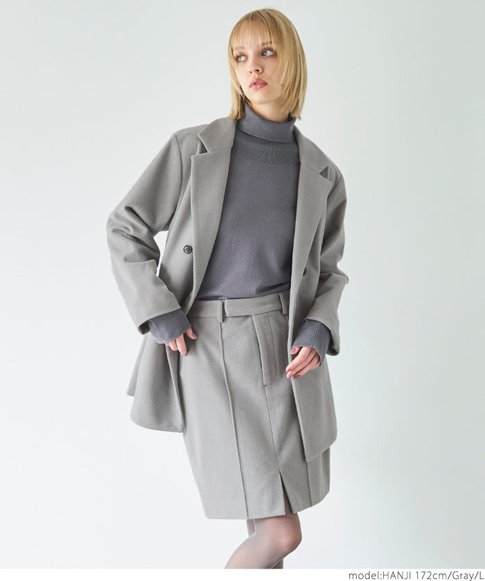 Brushed oversized jacket