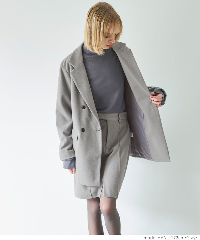 Brushed oversized jacket