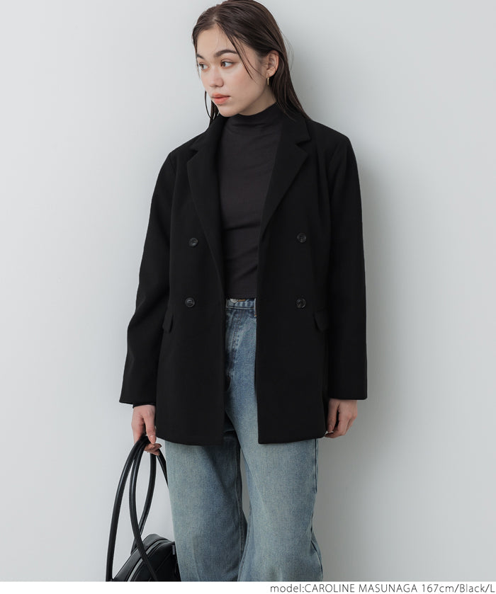 Brushed oversized jacket