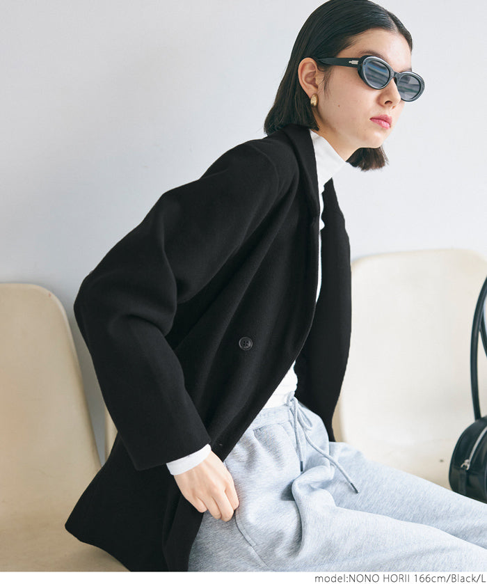 Brushed oversized jacket