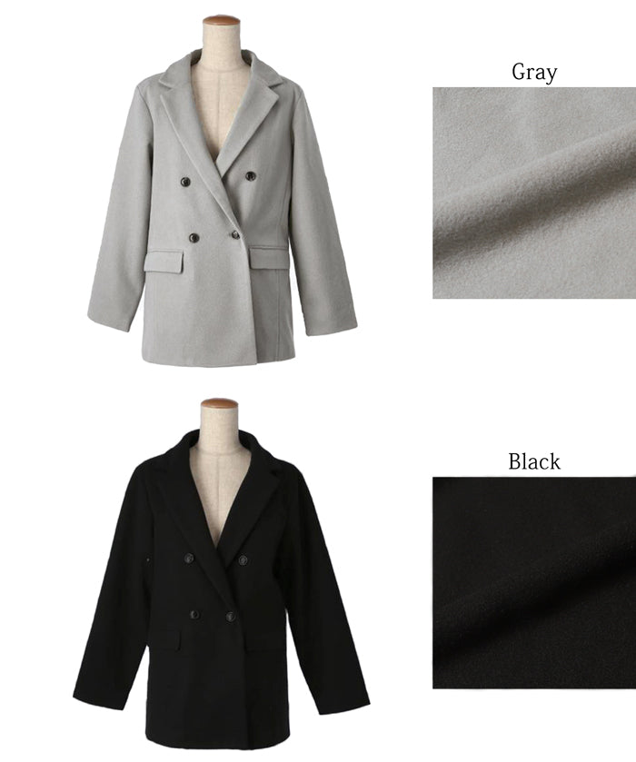 Brushed oversized jacket