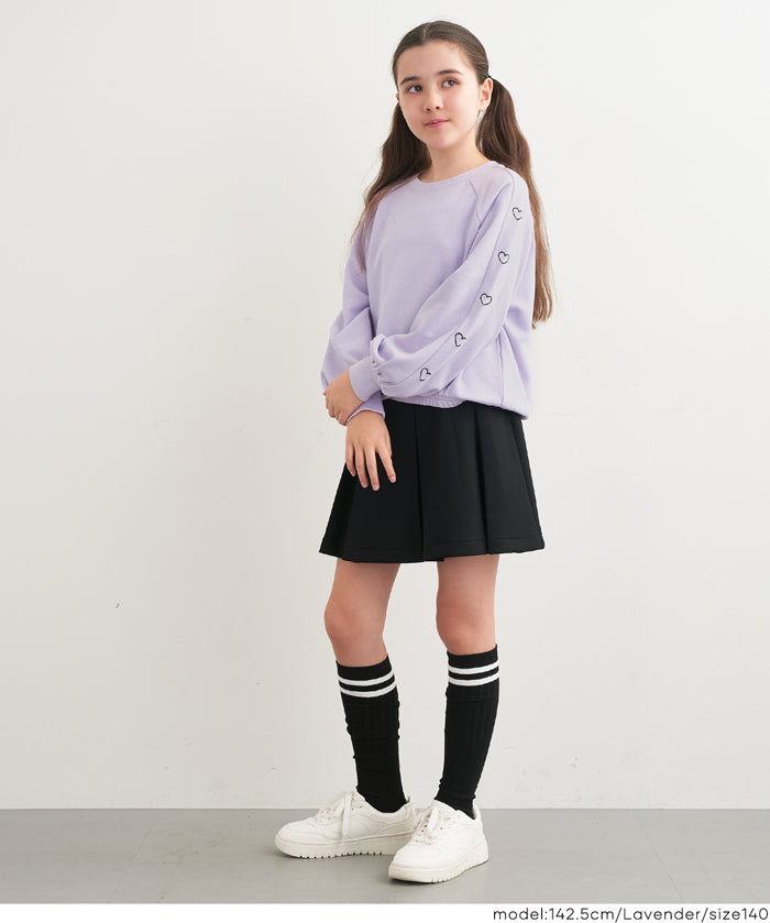 童裝愛心刺繡長袖衛衣