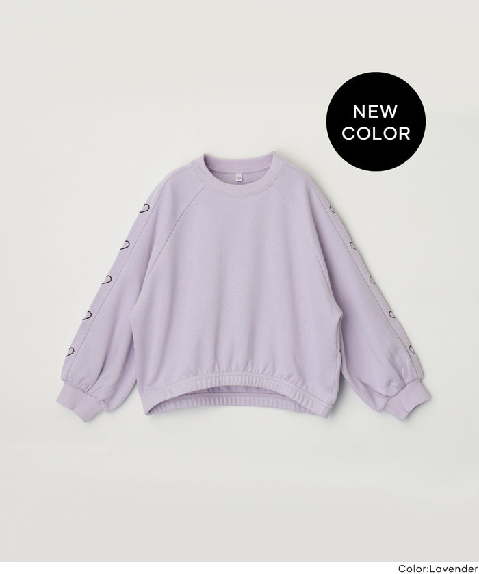 童裝愛心刺繡長袖衛衣