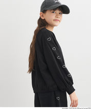 童裝愛心刺繡長袖衛衣