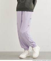 童裝愛心刺繡休閒褲