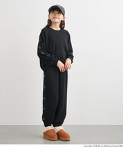 童裝愛心刺繡休閒褲