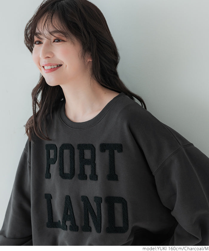 重磅棉刺繡LOGO圓領長袖衛衣