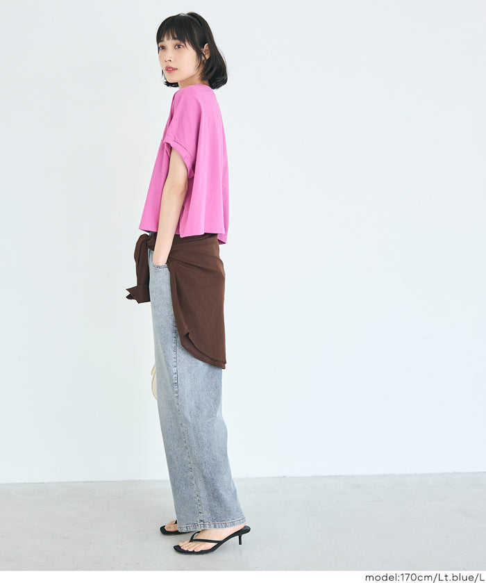 極輕無重力夏日 直筒牛仔寬褲 (Summer denim easy pants )