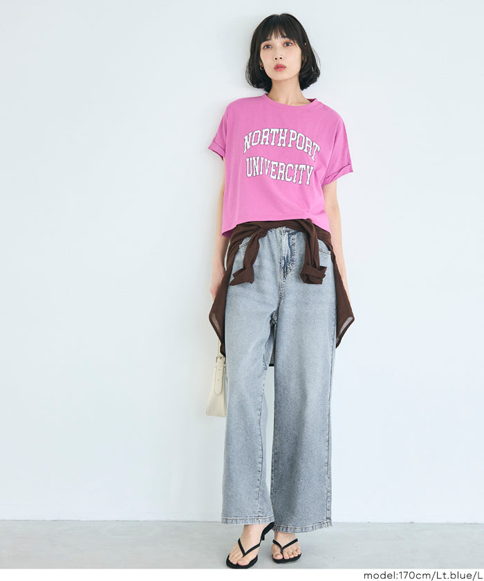 極輕無重力夏日 直筒牛仔寬褲 (Summer denim easy pants )