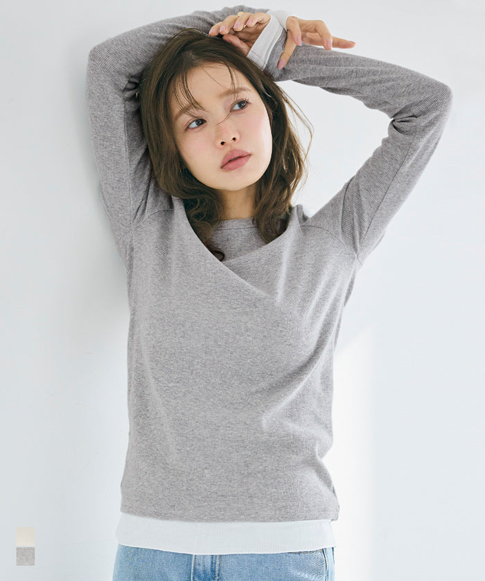 雙層袖口設計長袖上衣