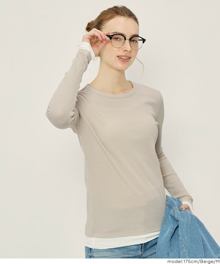 雙層袖口設計長袖上衣