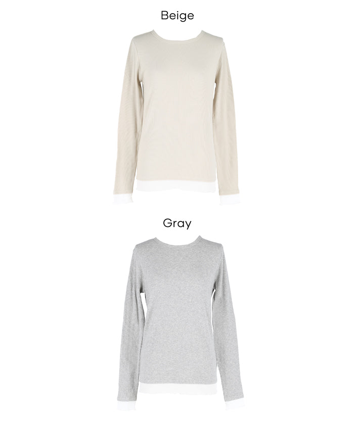 雙層袖口設計長袖上衣