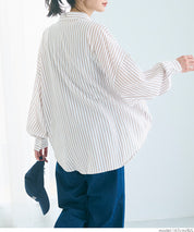 輕柔棉質寬鬆長袖襯衫