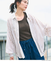 輕柔棉質寬鬆長袖襯衫