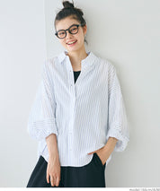 輕柔棉質寬鬆長袖襯衫