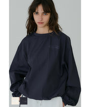 Casual sports style nylon long-sleeved sweatshirt