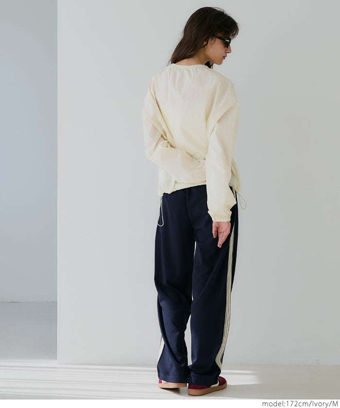 Casual sports style nylon long-sleeved sweatshirt
