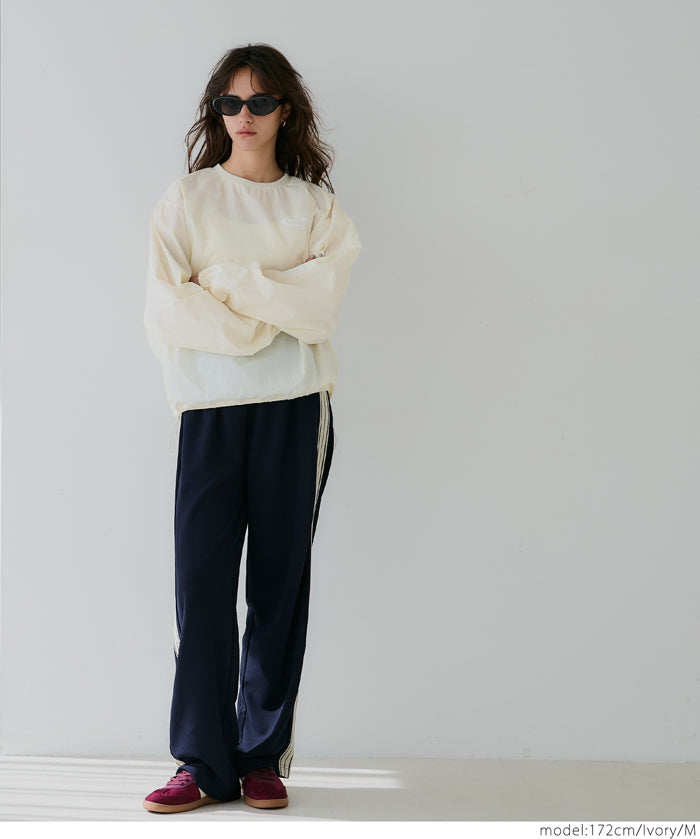 Casual sports style nylon long-sleeved sweatshirt