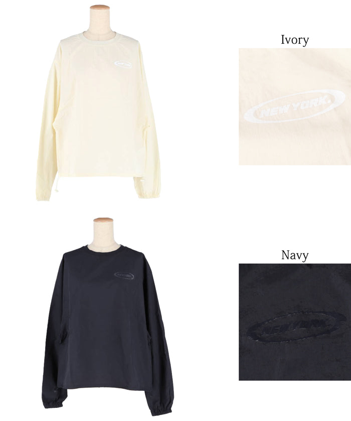 Casual sports style nylon long-sleeved sweatshirt