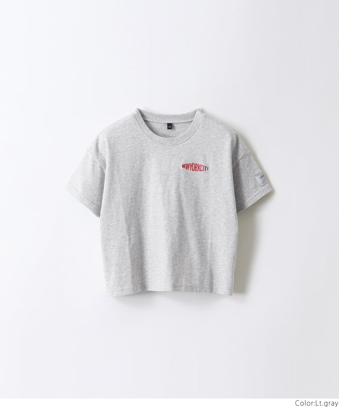 童裝刺繡LOGO短袖T恤