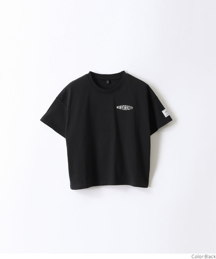童裝刺繡LOGO短袖T恤