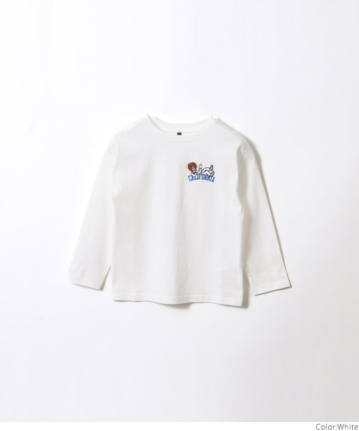 童裝刺繡長袖棉質上衣