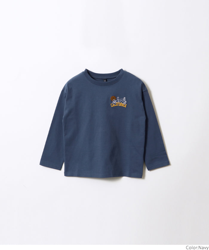 童裝刺繡長袖棉質上衣