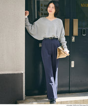 3D美腿高腰喇叭西裝褲