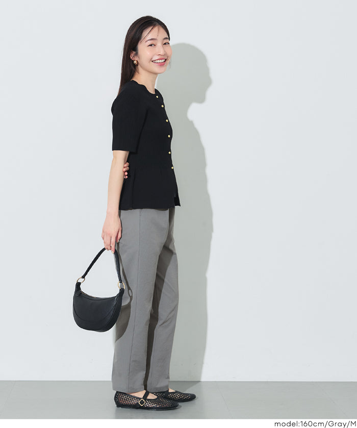 凹凸肌理蝴蝶結西裝褲 (Soccer Tapered Pants)