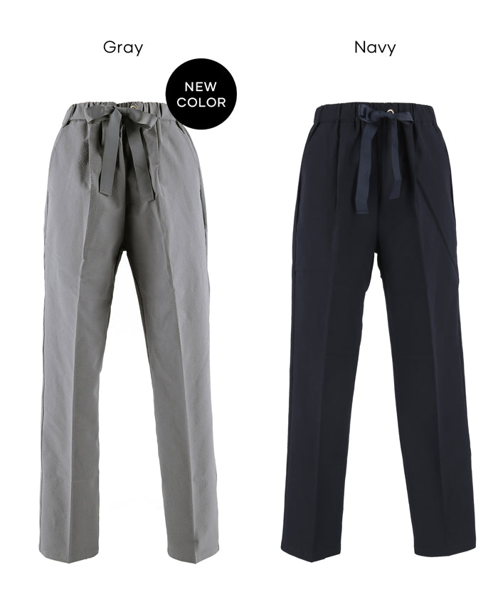 凹凸肌理蝴蝶結西裝褲 (Soccer Tapered Pants)
